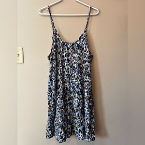 Buenos Ninos size XXL adjustable spaghetti strap tank dress with pockets.